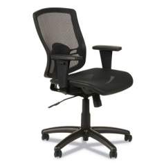 Alera Etros Series Suspension Mesh Mid-Back Synchro Tilt Chair, Supports Up to 275 lb, 15.74" to 19.68" Seat Height, Black (ET4218)