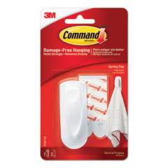 Command Spring Hook, 1 1/8w x 3/4d x 3h, White, 1 Hook/Pack (17005ES)
