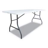 Alera Fold-in-Half Resin Folding Table, 72w x 29.63d x 29.25h, White (FR72H)