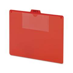 Smead Poly Out Guide, Two-Pocket Style, 1/5-Cut Top Tab, Out, 8.5 x 11, Red, 50/Box (51920)