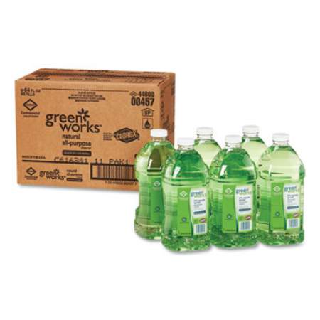 Green Works All-Purpose and Multi-Surface Cleaner, Original, 64 oz Refill, 6/Carton (00457CT)