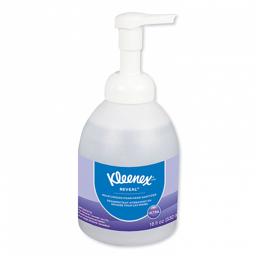 Reveal Ultra Moisturizing Foam Hand Sanitizer, 18 oz Bottle, Fragrance-Free, 4/Carton (45826CT)