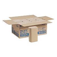 Pacific Blue Basic M-Fold Paper Towels, 1-Ply, 9.2 x 9.4, Brown, 250/Pack, 16 Packs/Carton (23304)