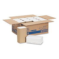 Pacific Blue Basic S-Fold Paper Towels, 1-Ply, 10.25 x 9.25, White, 250/Pack, 16 Packs/Carton (20904)