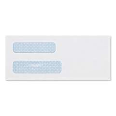 Quality Park Double Window Security-Tinted Check Envelope, #8 5/8, Commercial Flap, Gummed Closure, 3.63 x 8.63, White, 500/Box (24532)