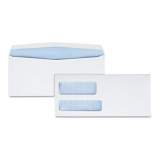 Quality Park Double Window Security-Tinted Check Envelope, #8 5/8, Commercial Flap, Gummed Closure, 3.63 x 8.63, White, 1,000/Box (24532B)