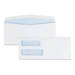 Quality Park Double Window Security-Tinted Check Envelope, #10, Commercial Flap, Gummed Closure, 4.13 x 9.5, White, 500/Box (24550)