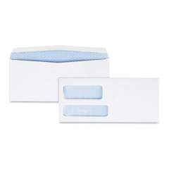 Quality Park Double Window Security-Tinted Check Envelope, #9, Commercial Flap, Gummed Closure, 3.88 x 8.88, White, 500/Box (24524)