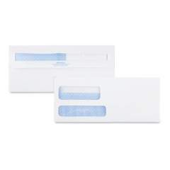 Quality Park Double Window Redi-Seal Security-Tinted Envelope, #9, Commercial Flap, Redi-Seal Closure, 3.88 x 8.88, White, 500/Box (24529)