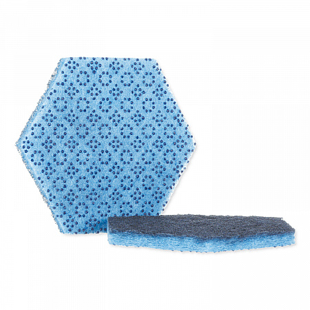 Low Scratch Scour Pad 2000HEX, 5.75 x 5, Blue, 15/Carton (2000HEX)