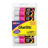 Avery Permanent Glue Stic Value Pack, 0.26 oz, Applies White, Dries Clear, 18/Pack (98089)