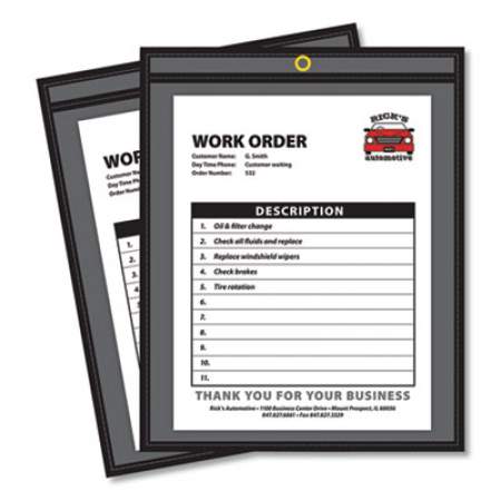 C-Line Shop Ticket Holders, Stitched, One Side Clear, 50 Sheets, 8 1/2 x 11, 25/Box (45911)