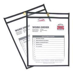 C-Line Shop Ticket Holders, Stitched, Both Sides Clear, 75 Sheets, 9 x 12, 25/Box (46912)