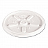 Plastic Lids for Foam Cups, Bowls and Containers, Vented, Fits 6 oz to 14 oz, White, 100/Pack, 10 Packs/Carton (12JL)