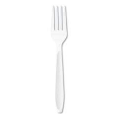 Dart Impress Heavyweight Full-Length Polystyrene Cutlery, Fork, White, 1000/Carton (HSWF0007)