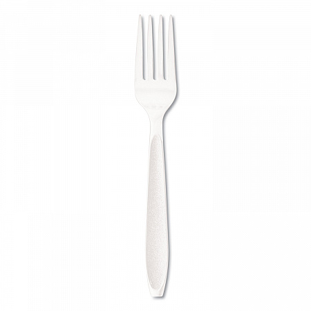 Impress Heavyweight Full-Length Polystyrene Cutlery, Fork, Plastic, White, 1,000/Carton (HSWF0007)