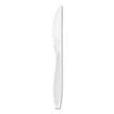 Dart Impress Heavyweight Full-Length Polystyrene Cutlery, Knife, White, 1000/Carton (HSWK0007)