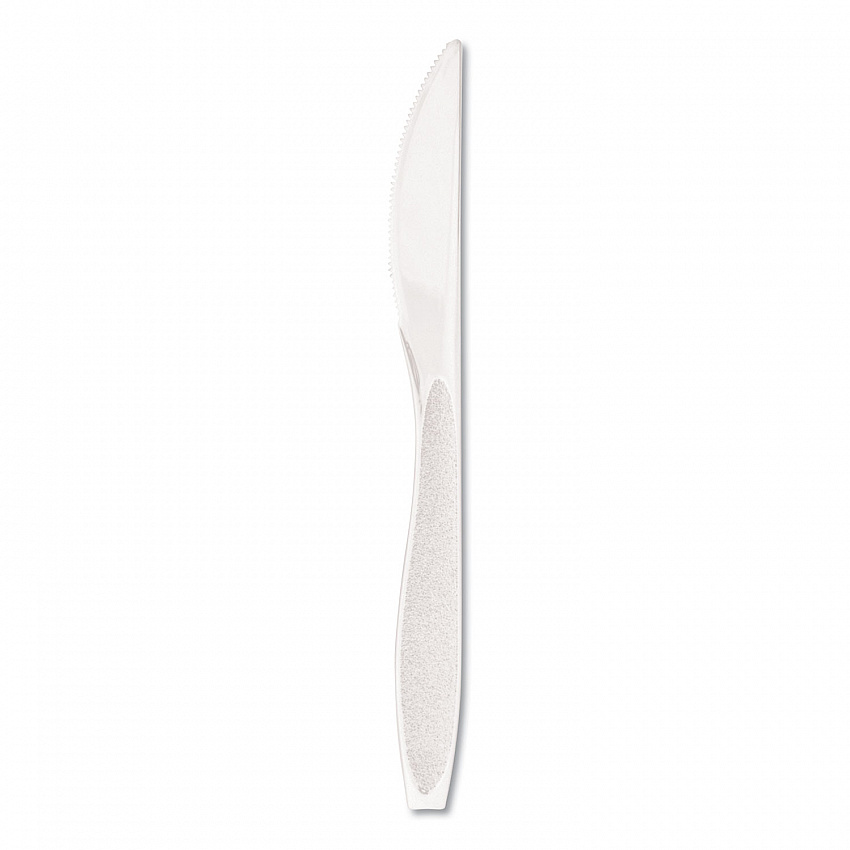 Impress Heavyweight Full-Length Polystyrene Cutlery, Knife, Plastic, White, 1,000/Carton (HSWK0007)