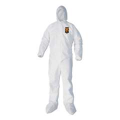 KleenGuard A40 Elastic-Cuff, Ankle, Hood and Boot Coveralls, White, 2X-Large, 25/Carton (44335)