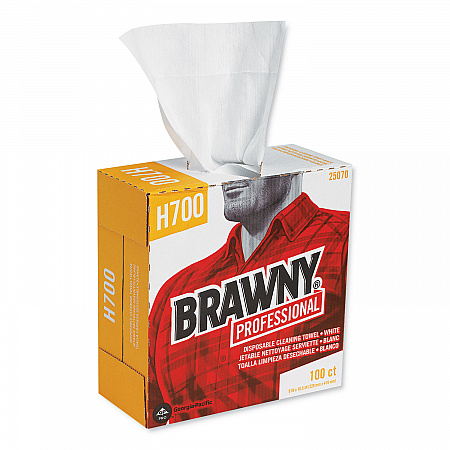 Medium Weight HEF Shop Towels, 9 1/8 x 16 1/2, 100/Box, 5 Boxes/Carton (25070CT)