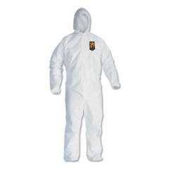 KleenGuard A40 Elastic-Cuff and Ankles Hooded Coveralls, White, X-Large, 25/Case (44324)