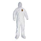 KleenGuard A30 ELASTIC BACK AND CUFF HOODED/BOOTS COVERALLS, WHITE, 4X-LARGE, 21/CARTON (46127)