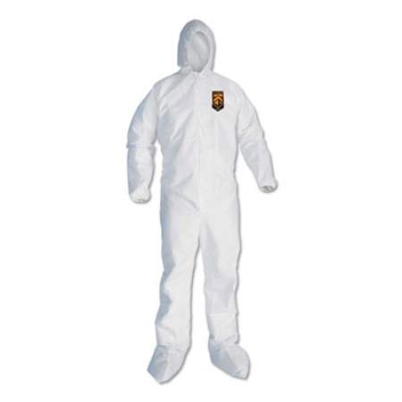 KleenGuard A30 ELASTIC BACK AND CUFF HOODED/BOOTS COVERALLS, WHITE, 4X-LARGE, 21/CARTON (46127)