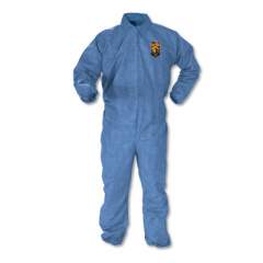 KleenGuard A60 Elastic-Cuff, Ankle and Back Coveralls, Blue, 2X-Large, 24/Carton (45005)
