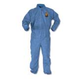 KleenGuard A60 Elastic-Cuff, Ankle and Back Coveralls, Blue, Large, 24/Carton (45003)