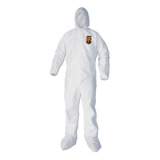 KleenGuard A40 Elastic-Cuff, Ankle, Hood and Boot Coveralls, White, 3X-Large, 25/Carton (44336)