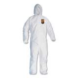KleenGuard A30 Elastic-Back and Cuff Hooded Coveralls, White, X-Large, 25/Carton (46114)