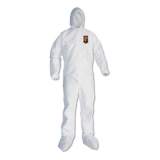KleenGuard A30 Elastic Back And Cuff Hooded/boots Coveralls, White, Xl,25/ctn (46124)