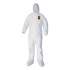 KleenGuard A40 Elastic-Cuff, Ankle, Hood and Boot Coveralls, Large, White, 25/Carton (44333)