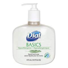 Dial Professional Basics Liquid Hand Soap, Fresh Floral, 16 oz Pump, 12/Carton (06044)