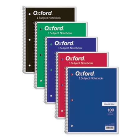 Oxford Coil-Lock Wirebound Notebooks, 3-Hole Punched, 1 Subject, Medium/College Rule, Randomly Assorted Covers, 11 x 8.5, 100 Sheets (65161)