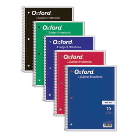 Oxford Coil-Lock Wirebound Notebooks, 3-Hole Punched, 1 Subject, Wide/Legal Rule, Randomly Assorted Covers, 10.5 x 8, 70 Sheets (65000)