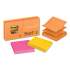 Post-it Pop-up Notes Super Sticky Pop-up 3 x 3 Note Refill, Rio de Janeiro, 90 Notes/Pad, 6 Pads/Pack (R3306SSUC)