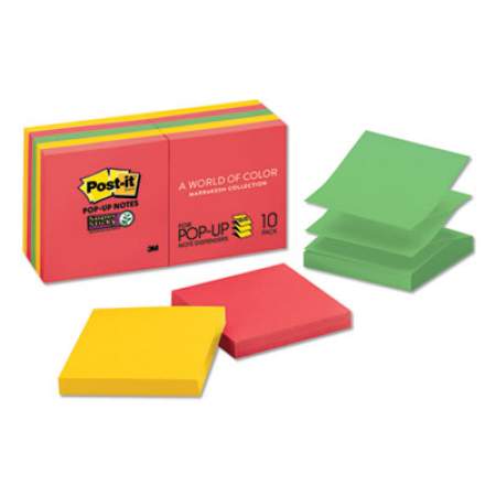 Post-it Pop-up Notes Super Sticky Pop-up 3 x 3 Note Refill, Marrakesh, 90 Notes/Pad, 10 Pads/Pack (R33010SSAN)
