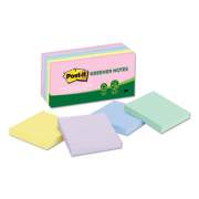 Post-it Greener Notes Recycled Note Pads, 3 x 3, Assorted Helsinki Colors, 100-Sheet, 12/Pack (654RPA)
