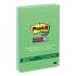 Post-it Notes Super Sticky Recycled Notes in Bora Bora Colors, Lined, 4 x 6, 90-Sheet, 3/Pack (6603SST)