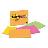 Post-it Notes Super Sticky Meeting Notes in Rio de Janeiro Colors, Lined, 8 x 6, 45-Sheet, 4/Pack (6845SSPL)