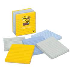 Post-it Notes Super Sticky Pads in New York Colors Notes, 4 x 4, 90-Sheet, 6/Pack (6756SSNY)