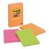 Post-it Notes Super Sticky Pads in Rio de Janeiro Colors, Lined, 4 x 6, 90-Sheet Pads, 3/Pack (6603SSUC)