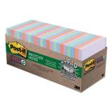 Post-it Notes Super Sticky Recycled Notes in Bali Colors, 3 x 3, 70-Sheet, 24/Pack (65424NHCP)