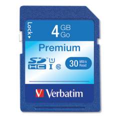 Verbatim 4GB Premium SDHC Memory Card, UHS-I U1 Class 10, Up to 30MB/s Read Speed (96171)