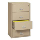 FireKing Insulated Lateral File, 4 Legal/Letter-Size File Drawers, Parchment, 31.13" x 22.13" x 52.75", 260 lb Overall Capacity (43122CPA)