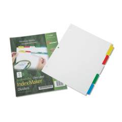 AbilityOne 7530014344198 SKILCRAFT Avery Index Maker Dividers, 5-Tab, 11 x 8.5, White, 1 Set