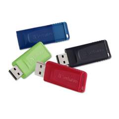 Verbatim Store 'n' Go USB Flash Drive, 16 GB, Assorted Colors, 4/Pack (99123)
