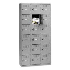 Tennsco Box Compartments, Triple Stack, 36w x 18d x 72h, Medium Gray (BS6121812CMG)