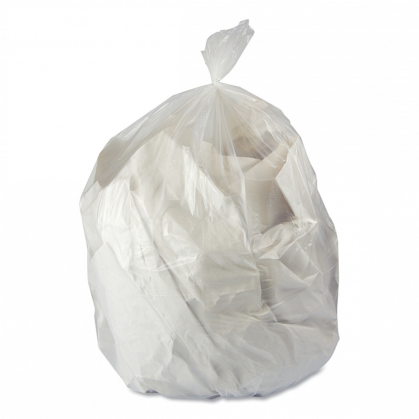 Linear Low-Density Can Liners, 7 gal, 0.35 mil, 20" x 21", Clear, Flat Pack, 1,000/Carton (H4021RC)